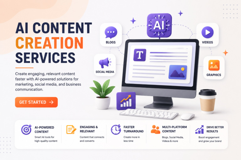 AI Content Creation Services by Digital India Biz for blogs, social media, videos, and graphics