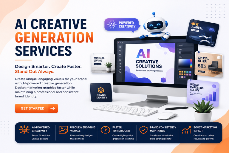 AI Creative Generation Services by Digital India Biz for branded marketing visuals
