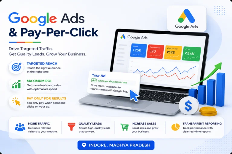 Google Ads and Pay-Per-Click advertising services in Indore for targeted traffic and quality leads