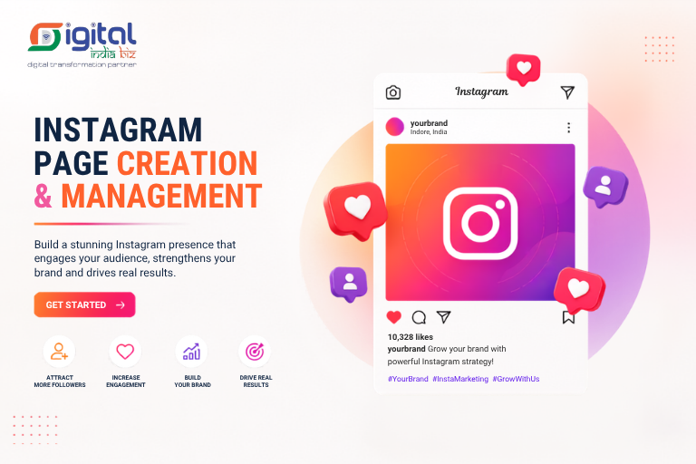Instagram Page Creation & Management Services in Indore
