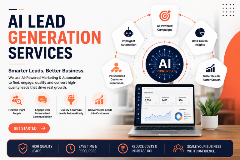 AI lead generation services helping businesses attract, engage, and manage potential customers with AI-powered marketing automation.